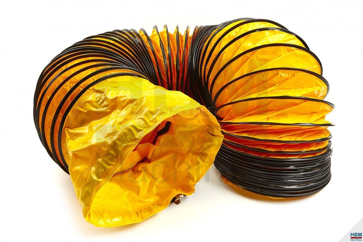 HBM fleksibel slangegul, Ø 305 mm x 7,6 meter også egnet for MASTER