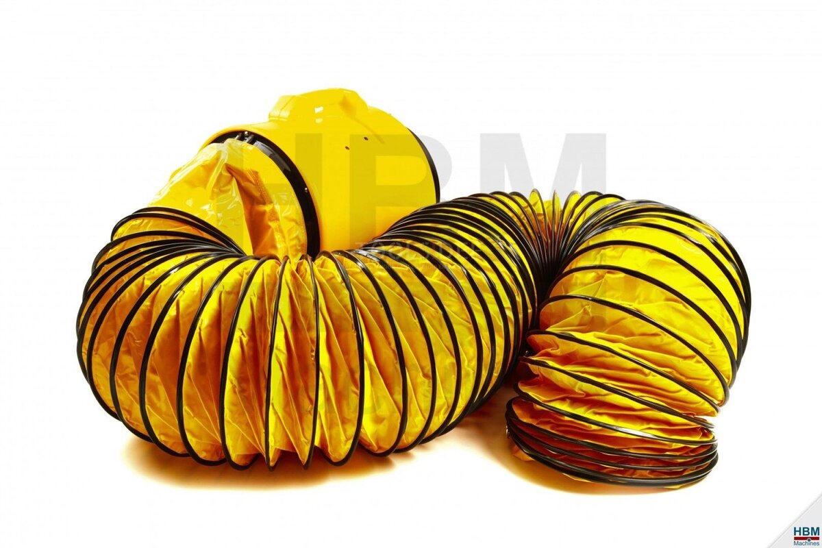 HBM fleksibel slangegul, Ø 305 mm x 7,6 meter også egnet for MASTER