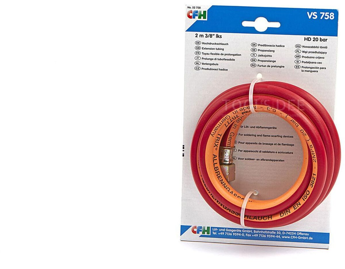 CFH VS 758 Propan gasslange 2 Meter