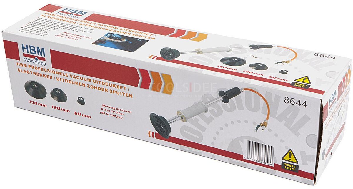 HBM Profi Vakuum-Ausbeulset, Hubabzieher, Ausbeulen ohne Sprühen