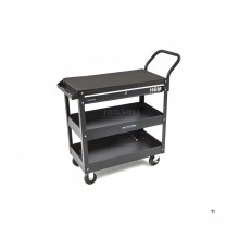  HBM Deluxe 3-kerroksinen universaali työkaluvaunu laatikolla ja telineellä