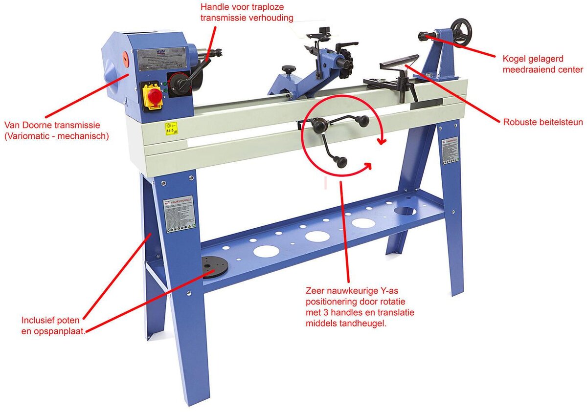 HBM 1100 Variabel tre dreiebenk med kopimaskin HBM 1100 Variabel tre dreiebenk med kopimaskin