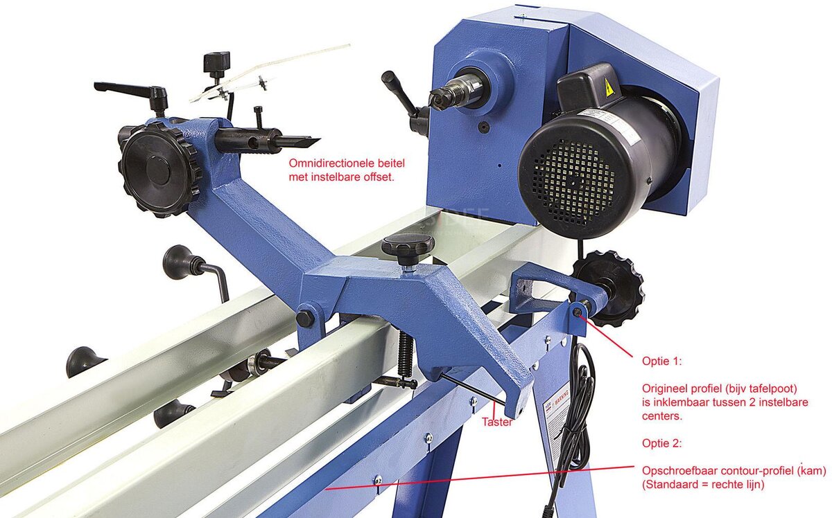 HBM 1100 Variabel tre dreiebenk med kopimaskin HBM 1100 Variabel tre dreiebenk med kopimaskin