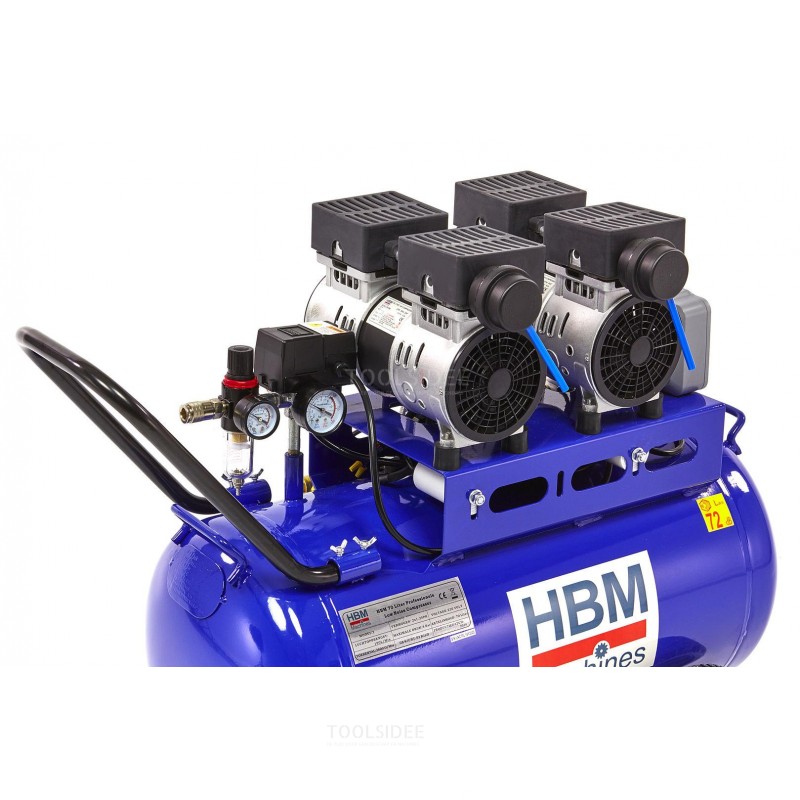 HBM 70 Liter Professioneller Geräuscharmer Kompressor Modell 2