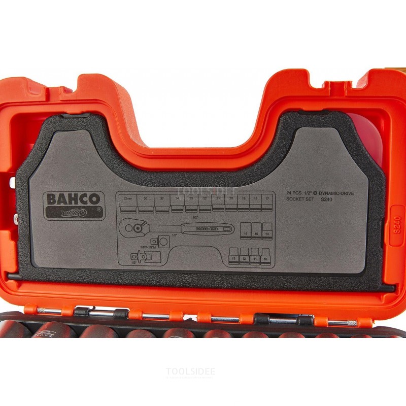 Bahco s240 socket wrench set 24 pcs 1/2 