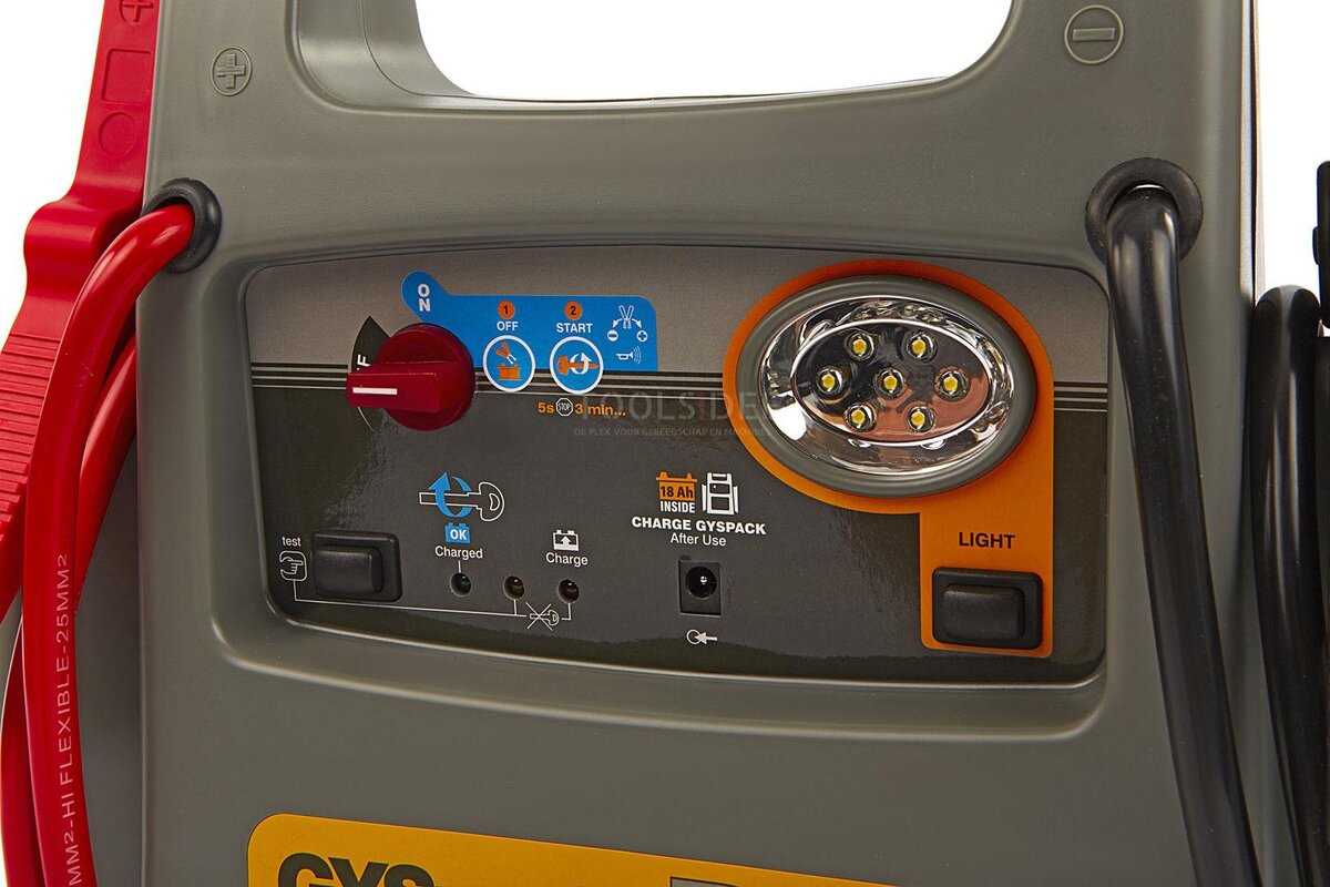 GYS Pack Pro Auto startbooster, Jumpstarer Accu Booster, 230 V, 12 V, 22 Ah
