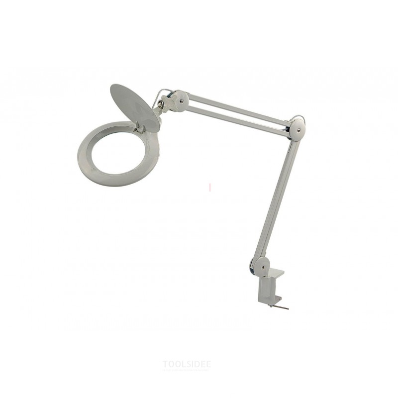 HBM LED adjustable magnifying lamp with dimmer and table clamp - 3800lux