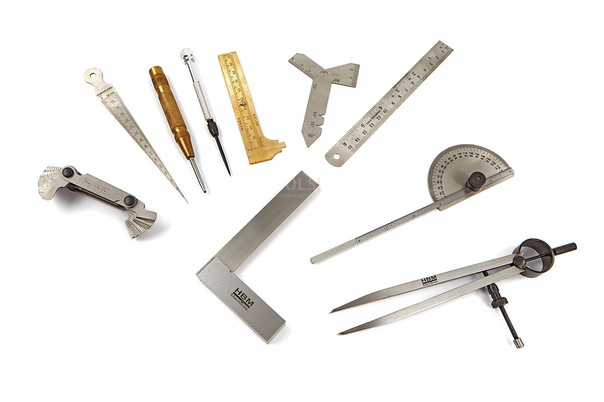 Hbm 11-delt måleværktøj og mærkesæt