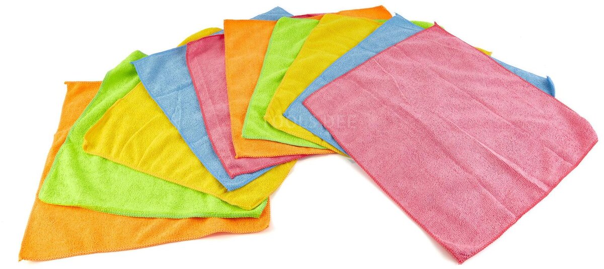 HBM 10-piece microfibre car drying towel, cleaning towel set