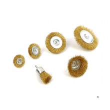 HBM 6-piece steel brush set for the drill
