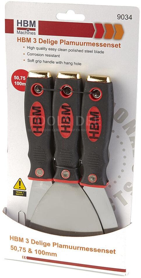 HBM 3-Piece Putty Knife Set