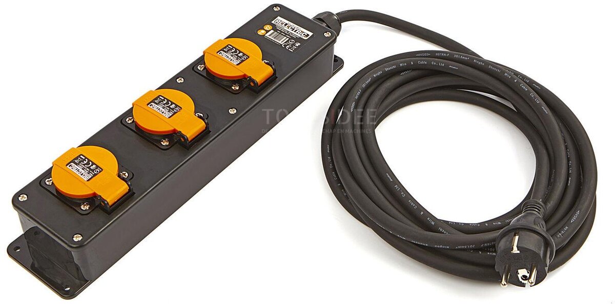 Relectric Professionele IP44 Stekkerdoos Met 5 Meter Kabel 3 x 1,5 mm

