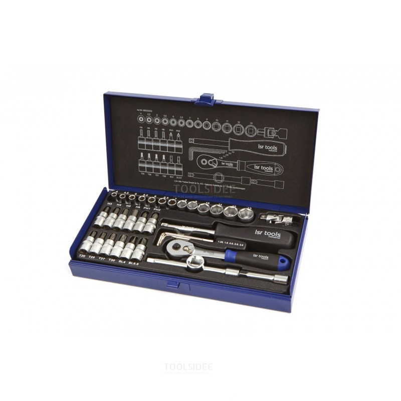 lsr tools 36 piece 1/4 professional industrial socket set