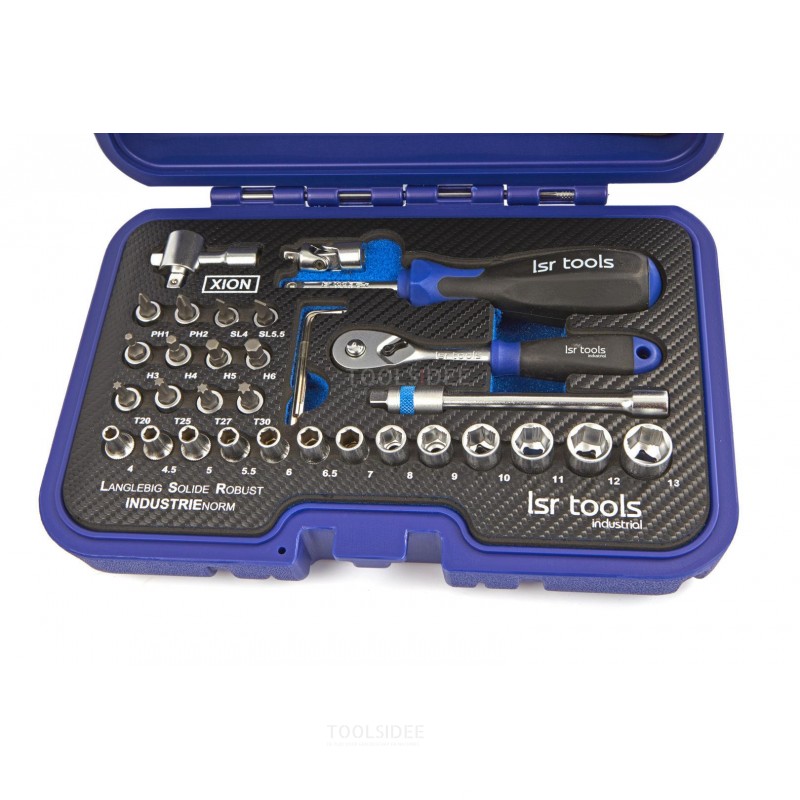 lsr tools 36 pezzi 1/4 set di prese industriali professionali - set 2