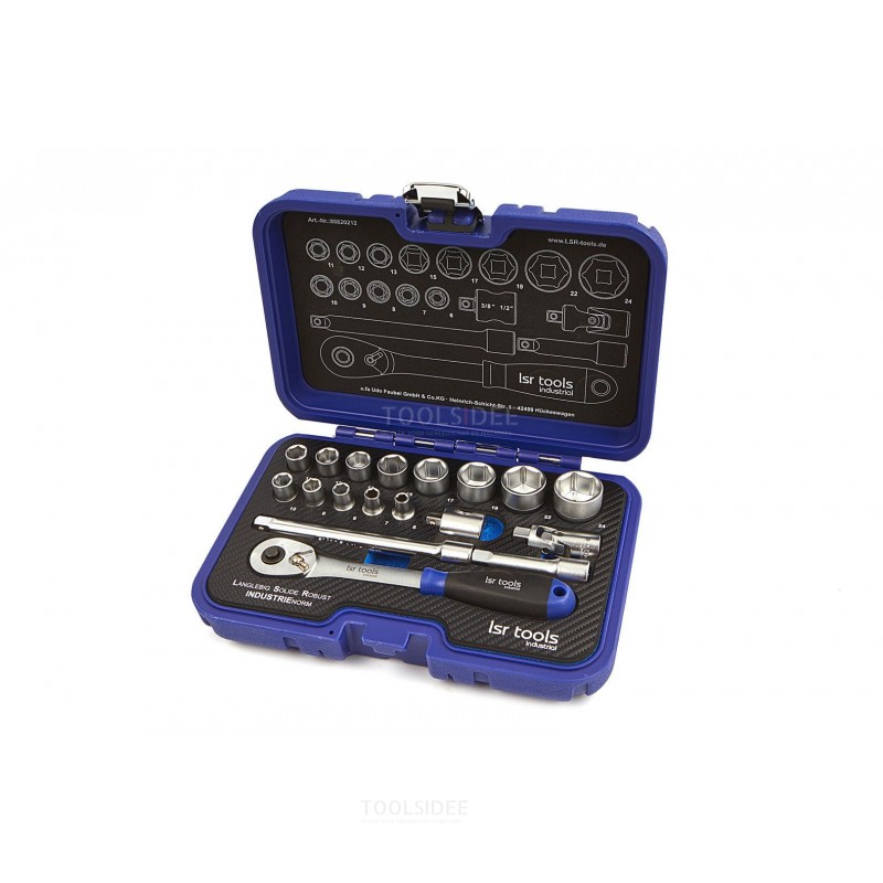 lsr tools 18 piece 3/8 professional industrial socket set