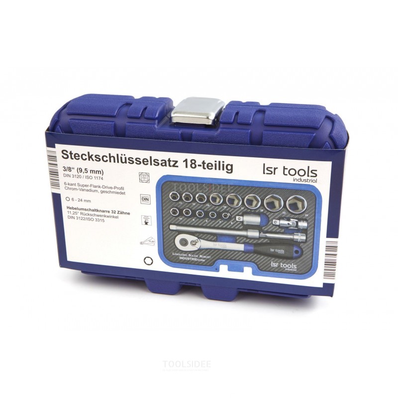 lsr tools 18 piece 3/8 professional industrial socket set