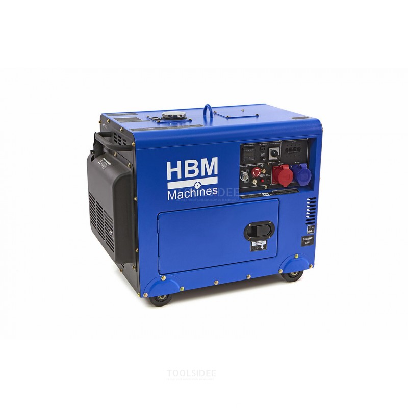 HBM 7900 Watt Standby Lydløs dieselgenerator / aggregat