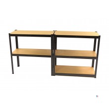 Hbm 2-delad professionell hyllställ / garage rack 5 x 175 kg
