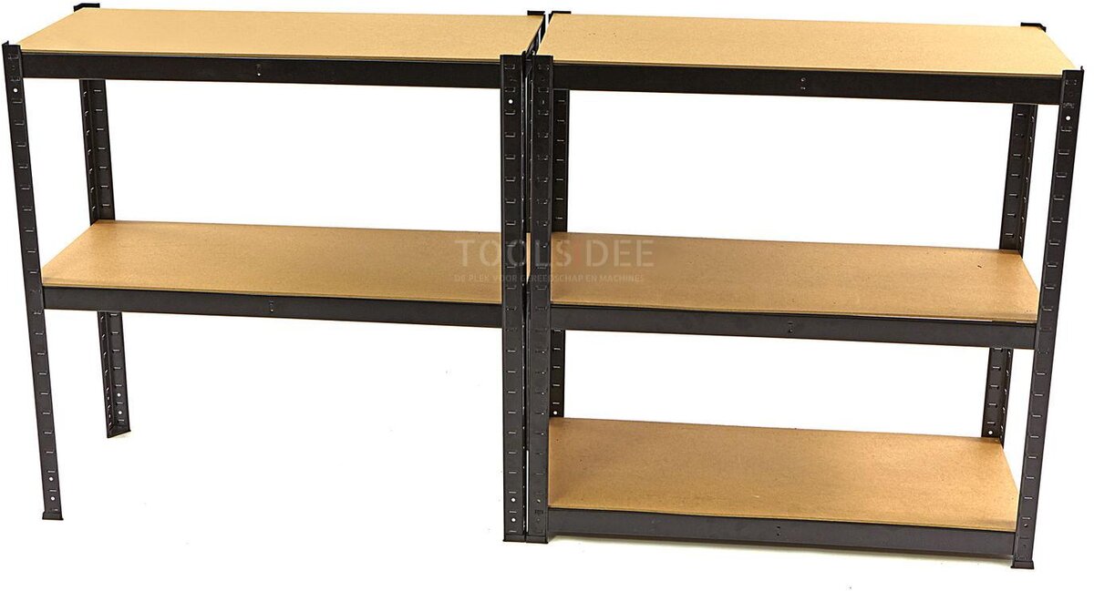 Hbm 2-delad professionell hyllställ / garage rack 5 x 175 kg