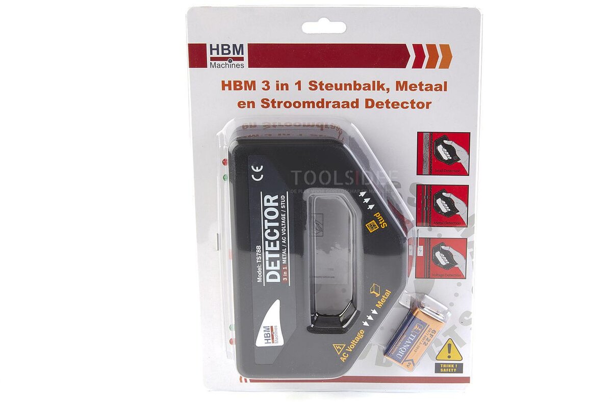 HBM 3 in 1 Steunbalk, Metaal en Stroomdraad Detector
