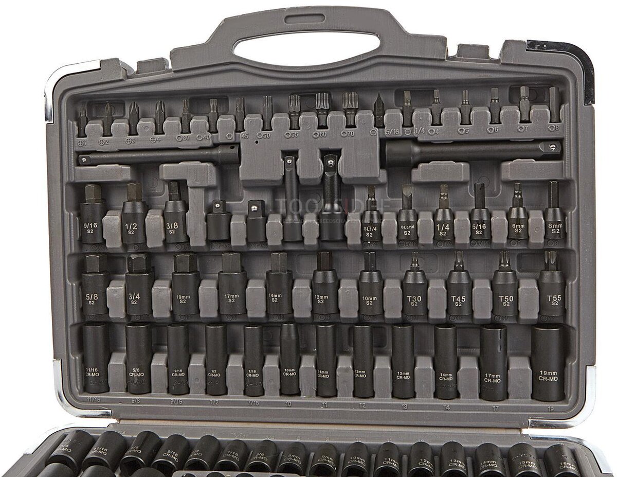 HBM 119 Piece Professional Power Socket Set Metrisk og INCH Størrelser