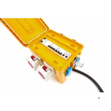 HBM 4 x 400 volt and 2 x 230 volt distribution block, power strip - ip44