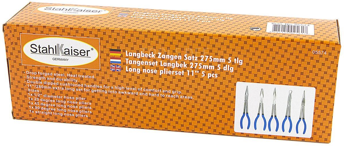 Stahlkaiser 5 stykke lange tenger sett 275 mm