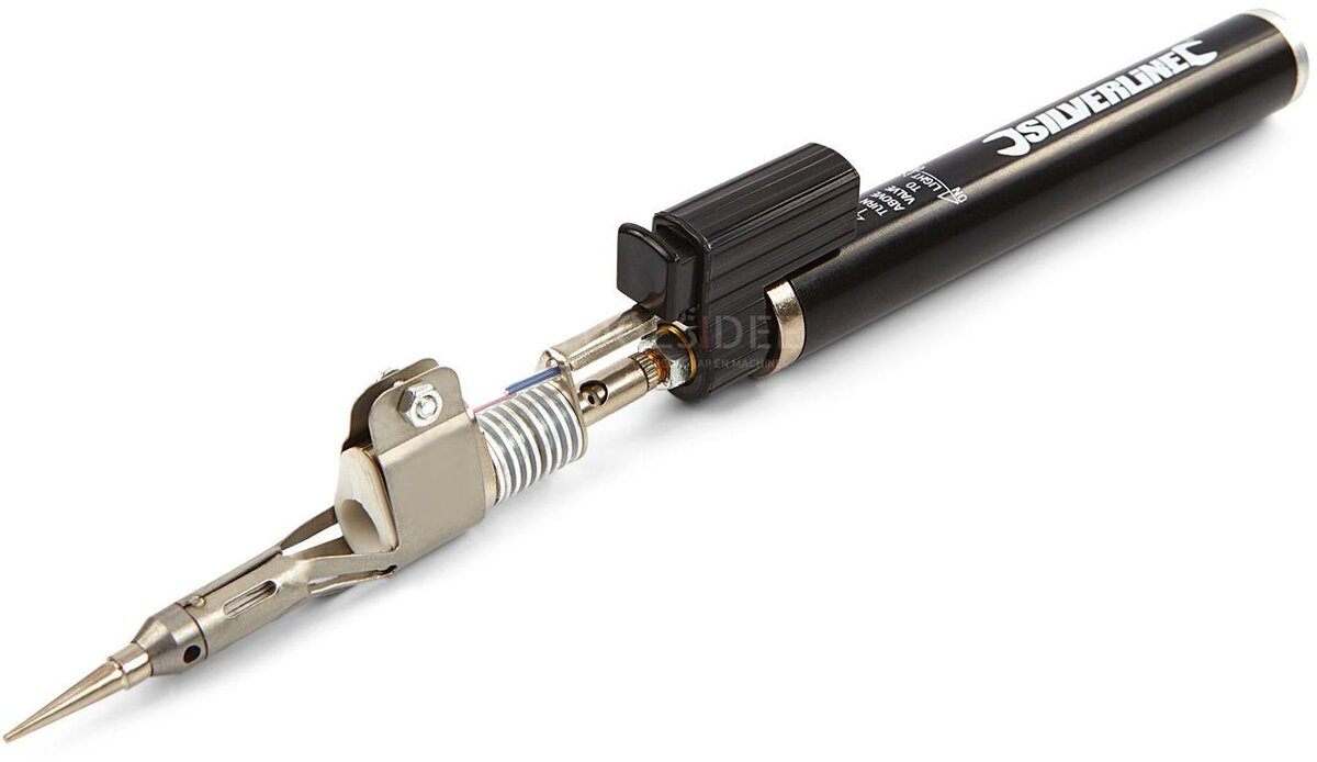 Silverline Gaslötkolben, Gasbrenner, Stiftbrenner mit 4 Lötspitzen