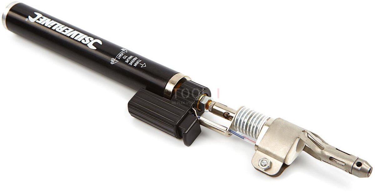 Silverline Gaslötkolben, Gasbrenner, Stiftbrenner mit 4 Lötspitzen