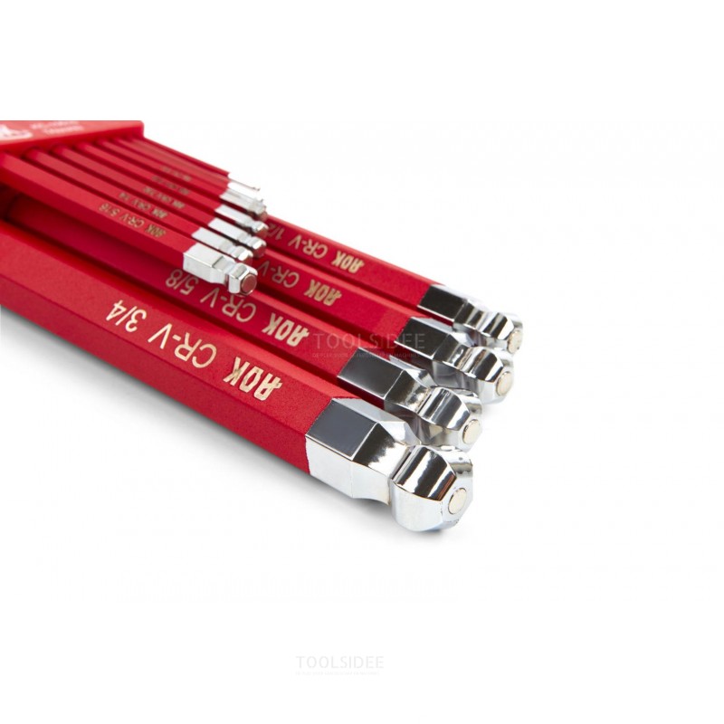 Ensemble de 13 clés Allen anglaises longues avec aimant aok grandes tailles toolsidee.fr