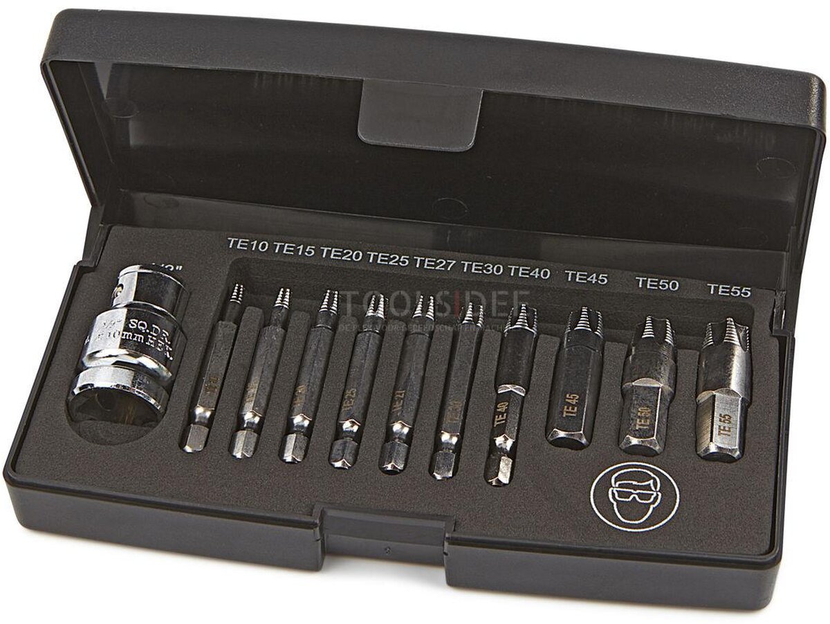 AOK 11 Piece Professional Dolle Screws fjerner sett modell Grabit