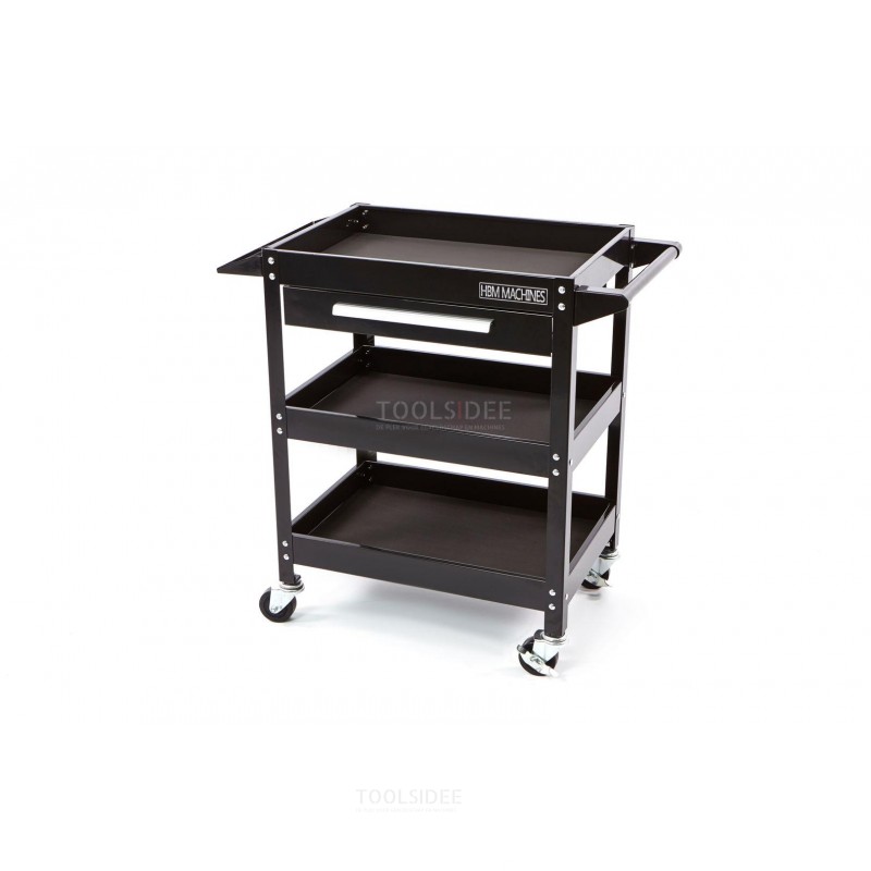 HBM 3-layer universal mobile tool trolley with drawer