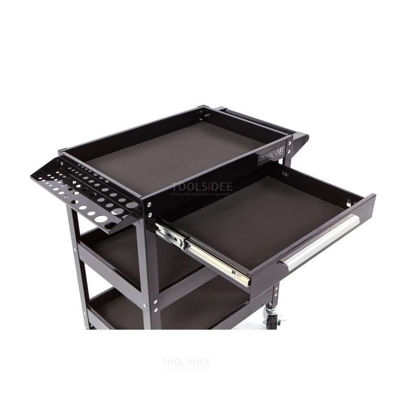 HBM 3-layer universal mobile tool trolley with drawer