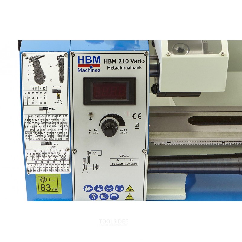 HBM 210 x 400 vario metal lathe
