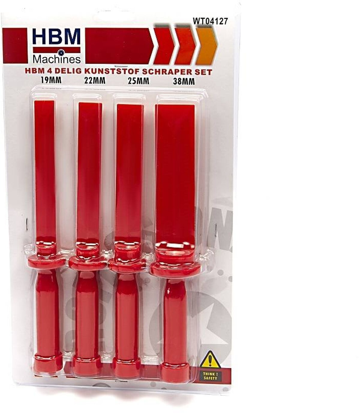 HBM 4-piece plastic scraper set