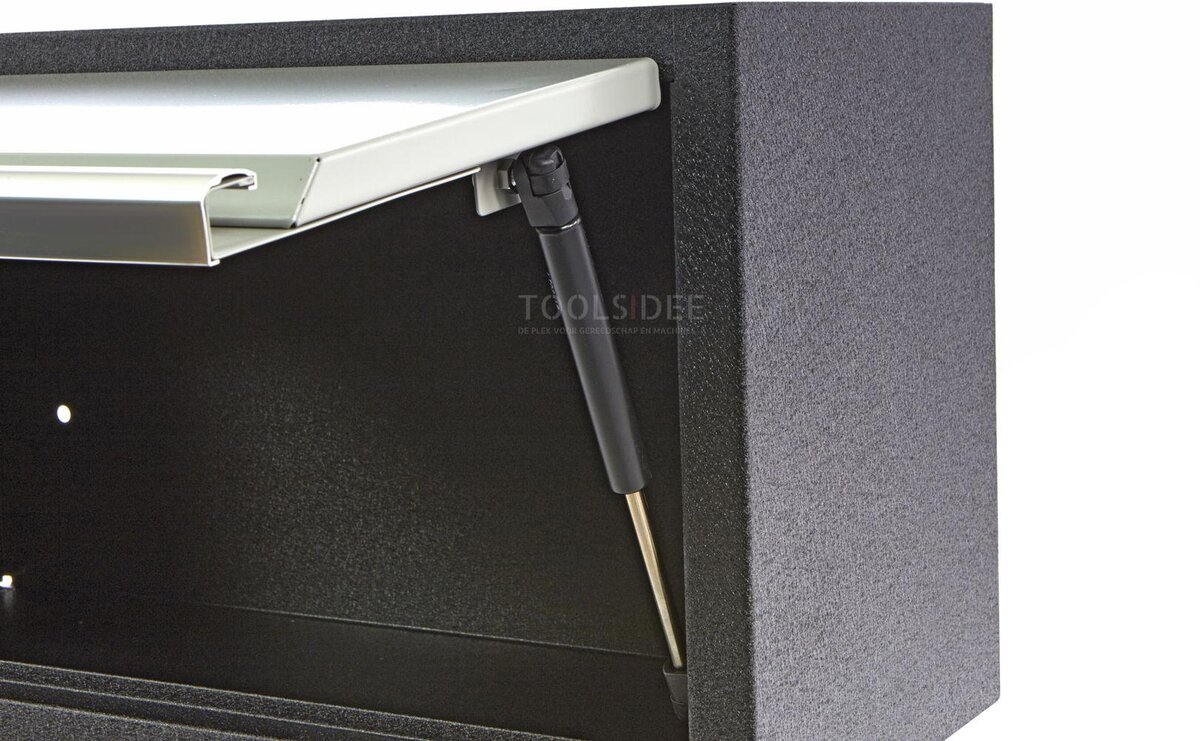 Hbm toppskåp med gasfjädrar för verkstadsutrustning