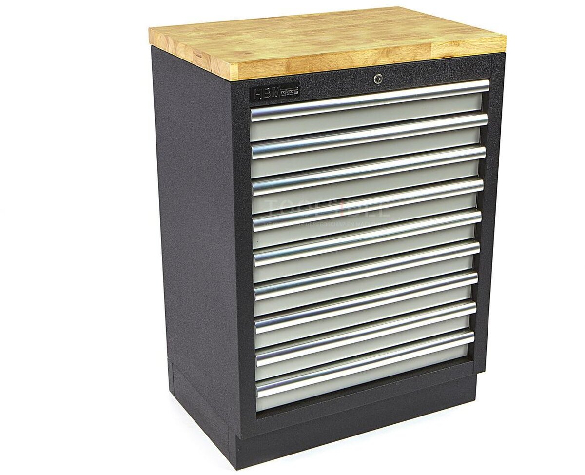HBM 9 skuffer Professionelt værktøjsskab til værkstedsudstyr
