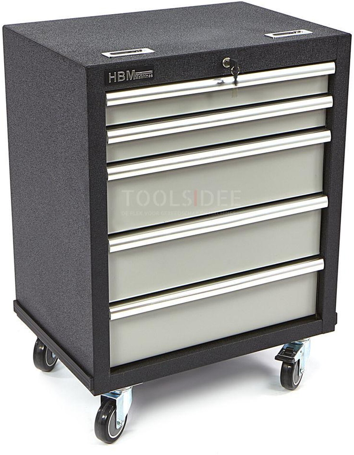 HBM 5 lådor Professionell verktygsvagn för verkstadsutrustning
