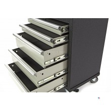 HBM 5 lådor Professionell verktygsvagn för verkstadsutrustning