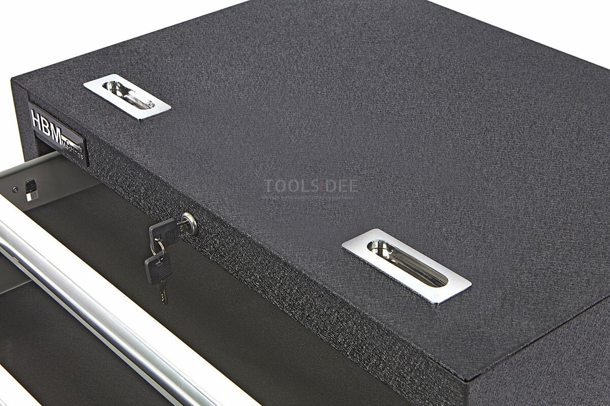 HBM 5 lådor Professionell verktygsvagn för verkstadsutrustning