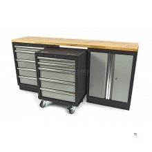 HBM 5 lådor Professionell verktygsvagn för verkstadsutrustning