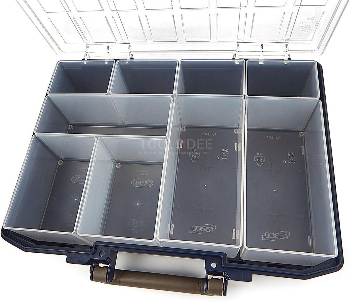 raaco carrylite 80 4x8-9 organizer incl. 9 insert boxes - 143608