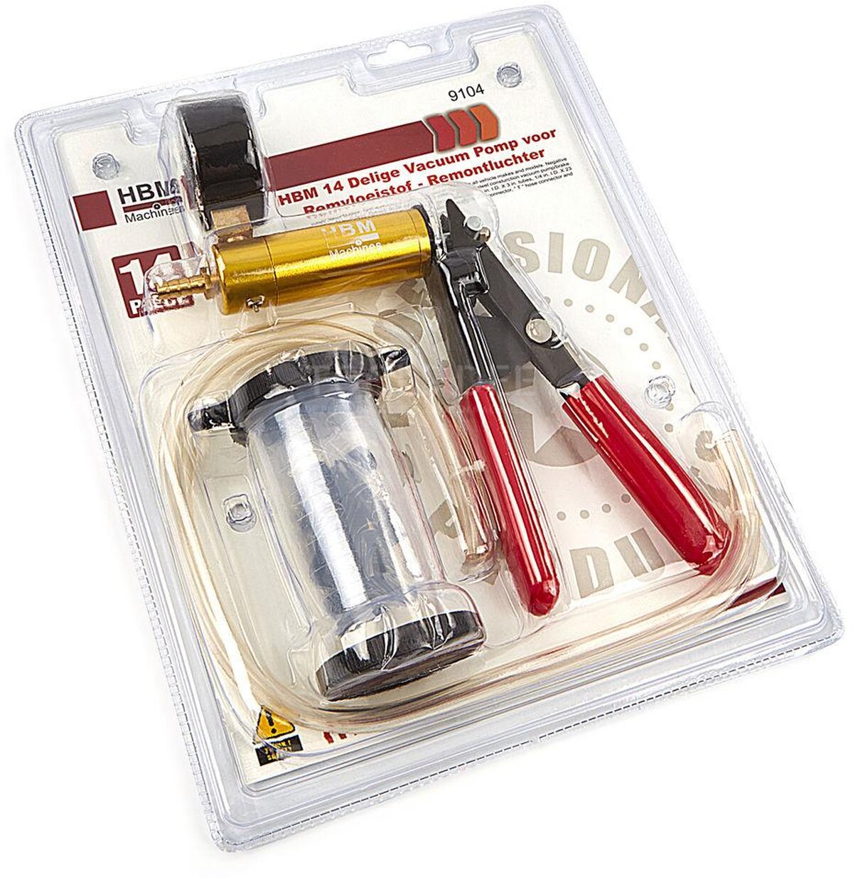 HBM 14-stykke vakuumpumpe for bremsevæske - bremsebelegg HBM 14-stykke vakuumpumpe for bremsevæske - bremsebelegg