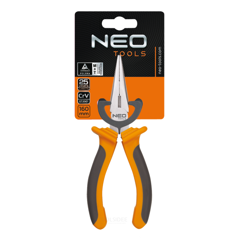 neo needle nose pliers 160mm din 5745