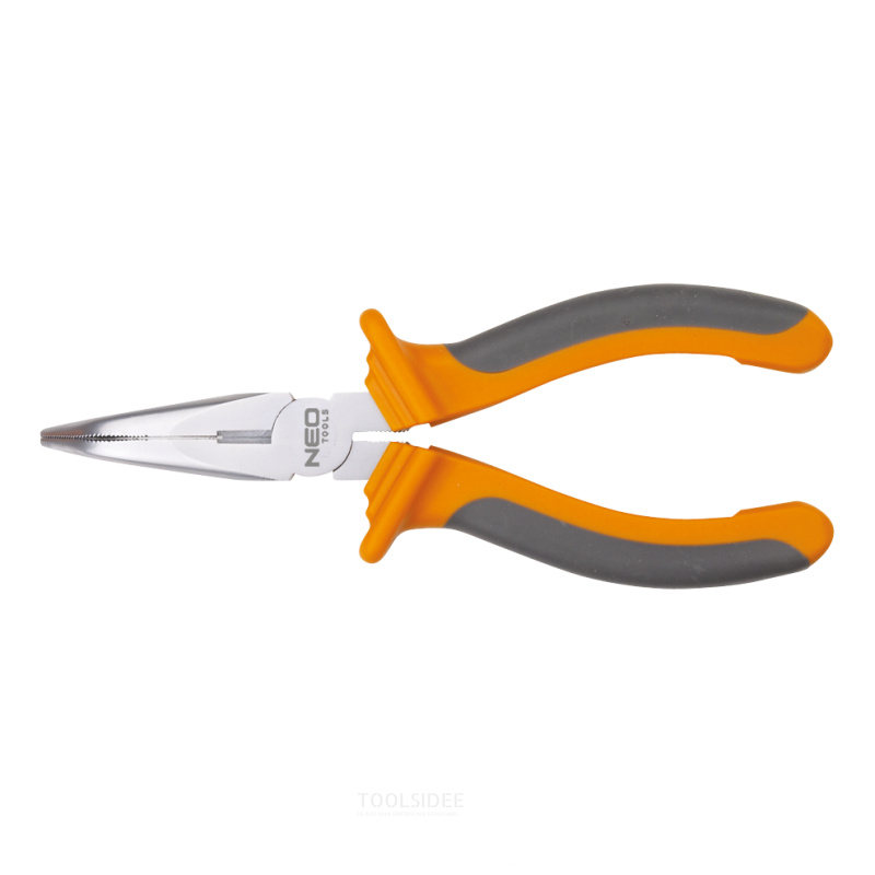 neo needle nose pliers 160mm curved din 5745