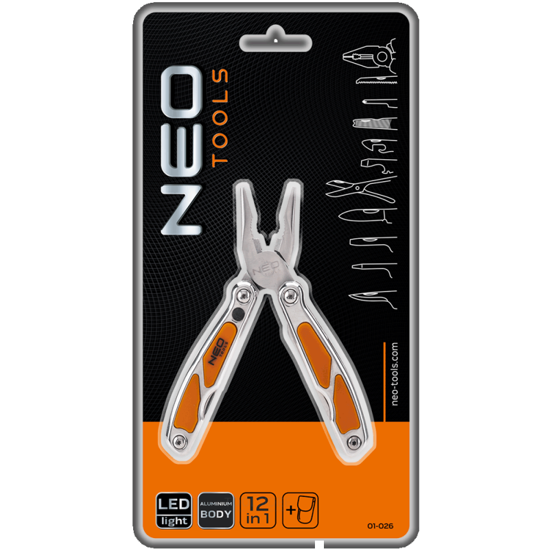 NEO multi-tool 12 elementer med LED