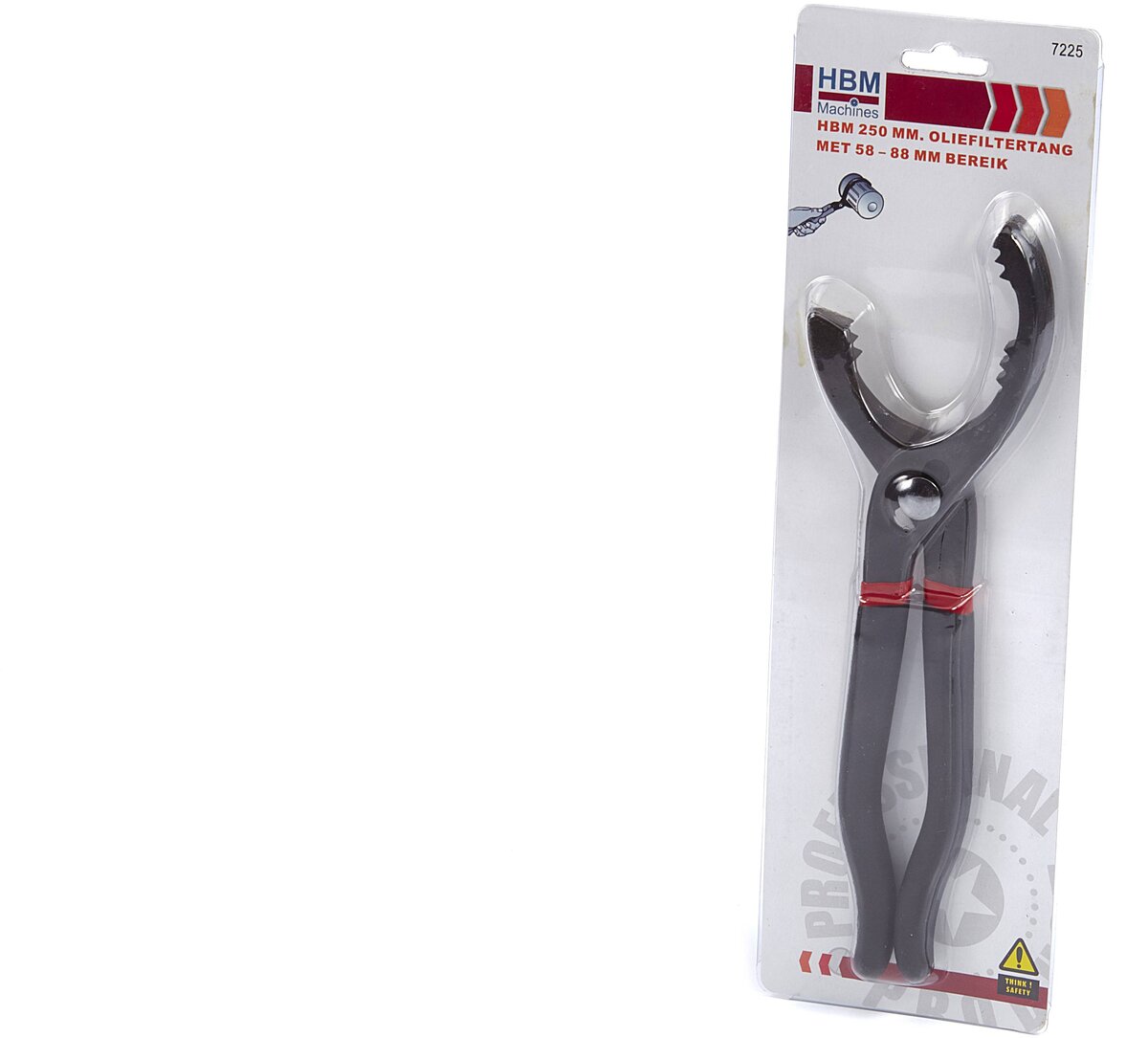 Hbm 325 mm. oliefiltertang med justerbar vinkel fra 0 til 90 grader og 57 til 120 mm rækkevidde