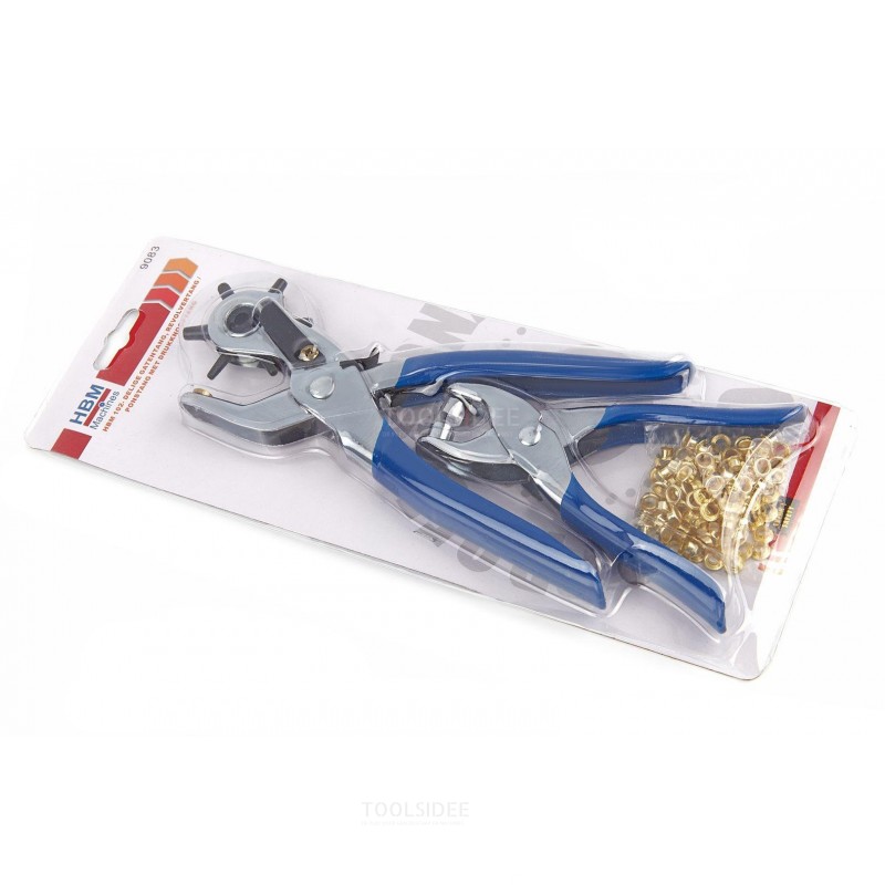 HBM 102-piece hole pliers, revolving pliers / punching pliers with push button pliers