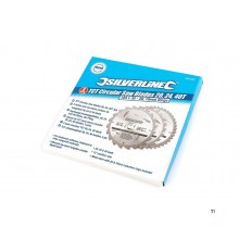 Silverline 3-piece saw blade set 184 mm