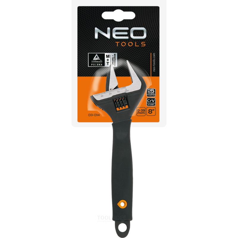 Neo skiftnyckel 200mm 0-38mm